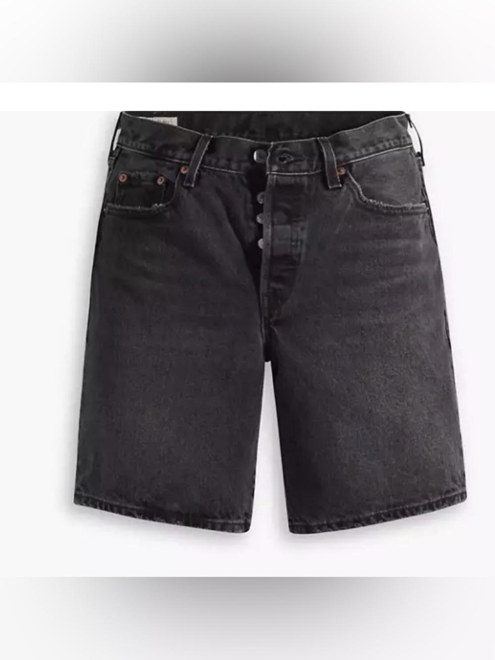 Levi's 501 Denim Bermuda Long Shorts Gray 26